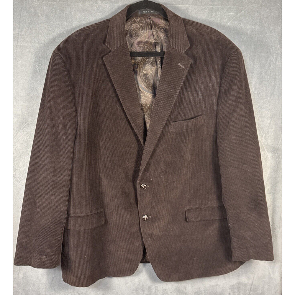 Lauren‎ Ralph Lauren Mens Corduroy Blazer Jacket Brown 50R Fine Wale 2 Button